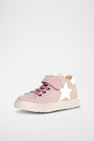 Sneakers alte in pelle Penshaw - Bianco e rosa