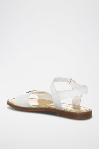 Sandali in pelle - Bianco e dorato