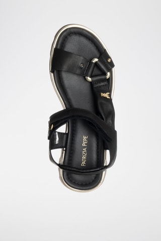Sandali in pelle - Nero e dorato