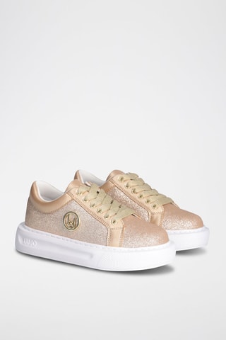 Sneakers platform Kylie - Rosa e dorato