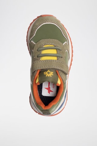 Sneakers in pelle scamosciata - Blu e verde
