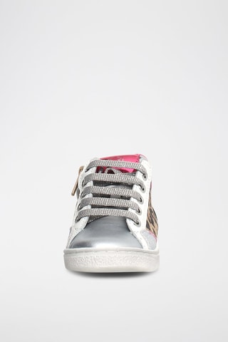 Sneakers alte in pelle Quar - Nero, marrone, rosa e argentato