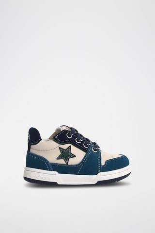 Sneakers in pelle - Bianco e blu