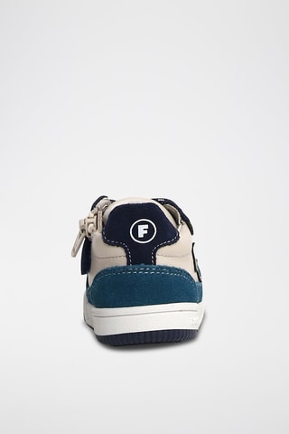 Sneakers in pelle - Bianco e blu