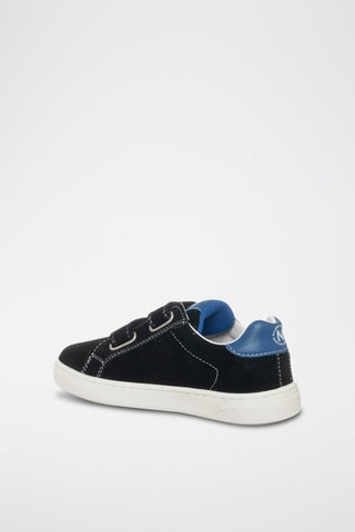 Sneakers in pelle - Bianco, nero e blu