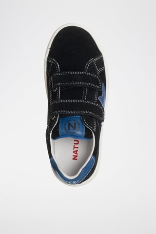 Sneakers in pelle - Bianco, nero e blu