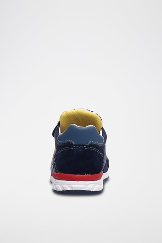Sneakers in pelle - Blu e giallo