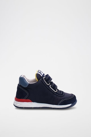 Sneakers in pelle - Blu e giallo
