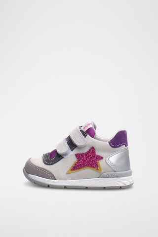 Sneakers in pelle - Viola e grigio