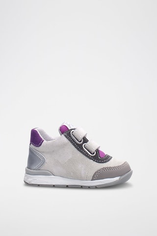 Sneakers in pelle - Viola e grigio