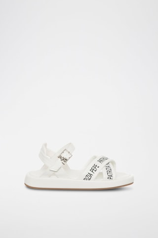 Sandali platform - Bianco, nero e argentato