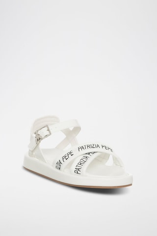 Sandali platform - Bianco, nero e argentato