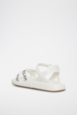 Sandali platform - Bianco, nero e argentato