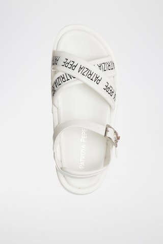 Sandali platform - Bianco, nero e argentato