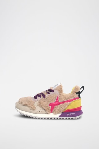 Sneakers - Beige, giallo e rosa