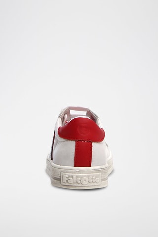 Sneakers in pelle - Bianco e rosso