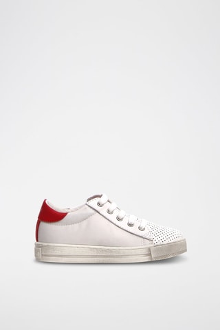 Sneakers in pelle - Bianco e rosso