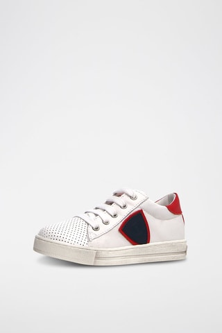 Sneakers in pelle - Bianco e rosso