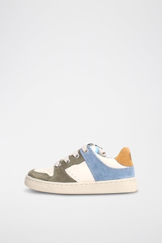 Sneakers in pelle Folre - Bianco, blu e verde