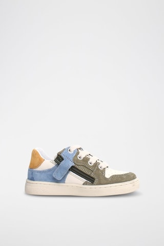 Sneakers in pelle Folre - Bianco, blu e verde