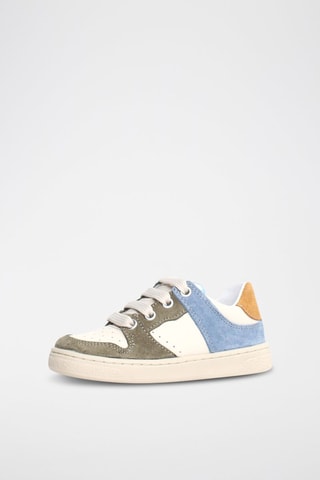 Sneakers in pelle Folre - Bianco, blu e verde