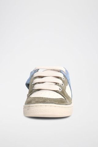 Sneakers in pelle Folre - Bianco, blu e verde