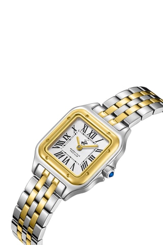 Reloj de cuarzo de acero - Plateado y dorado