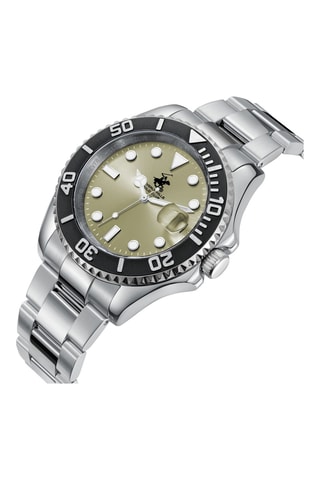 Reloj de cuarzo de acero - Plateado y negro