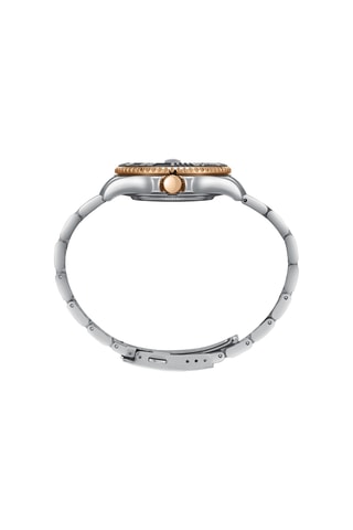Reloj de cuarzo de acero - Plateado y rosa dorado
