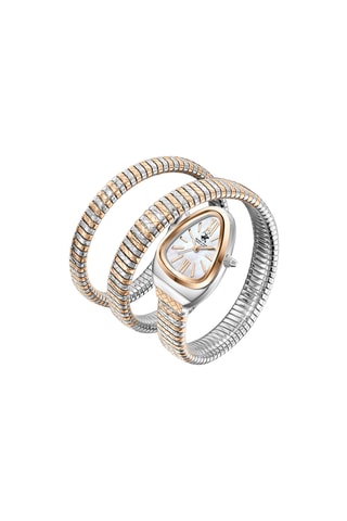 Reloj de cuarzo de acero - Plateado y dorado