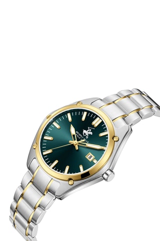 Reloj de cuarzo de acero - Plateado y dorado