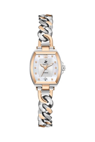 Reloj de cuarzo de acero - Plateado y rosa dorado