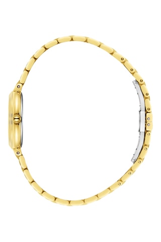 Reloj de cuarzo de acero - Dorado y marrón