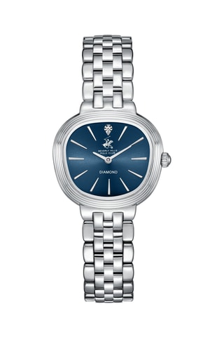 Reloj de cuarzo de acero - Plateado y azul