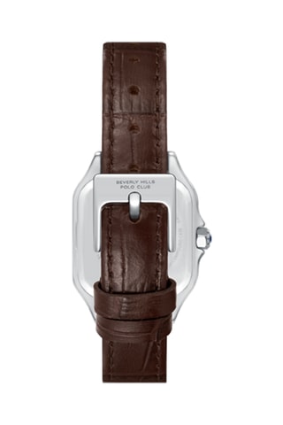 Reloj de cuarzo de piel - Marrón y plateado