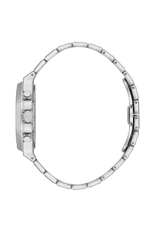 Reloj de cuarzo de acero y cerámica - Plateado