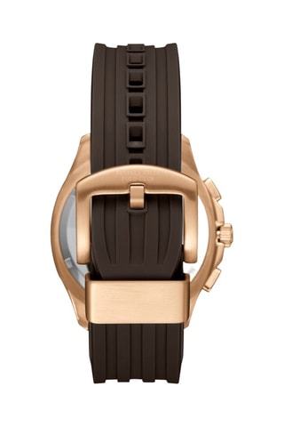 Reloj de silicona - Cronógrafo - Marrón y dorado