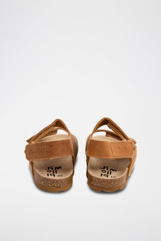 Sandali in pelle scamosciata - Cammello