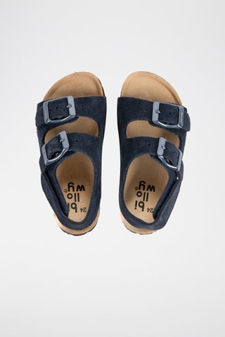 Sandali in pelle scamosciata - Navy