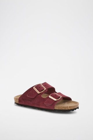 Ciabatte in pelle scamosciata - Rosso