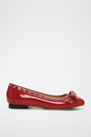 Gelakte Ballerina’s - Rood - Ganni