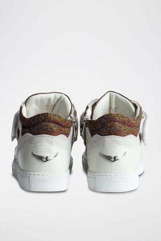 Leren Sneakers - Goudkleurig en Wit