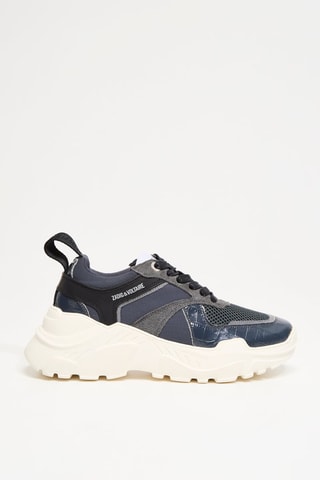 Leren Sneakers - Blauwgrijs