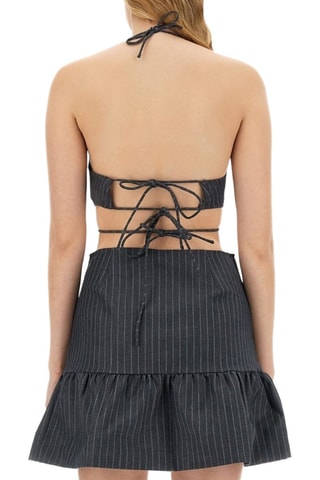 Crop Top - Donkergrijs - Ganni