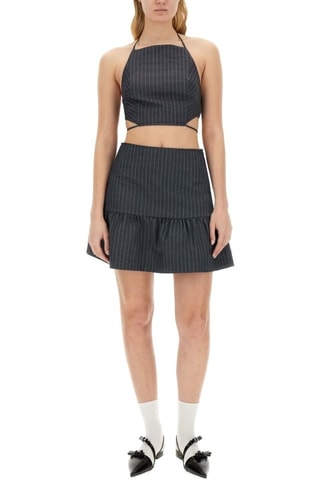 Crop Top - Donkergrijs - Ganni