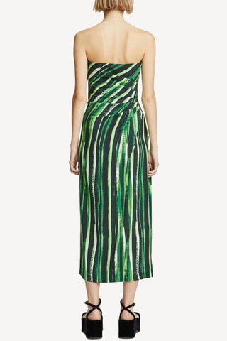 Strapless Mouwloze Jurk- Groen