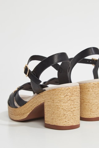 Sandali con tacco Louanne - Nero