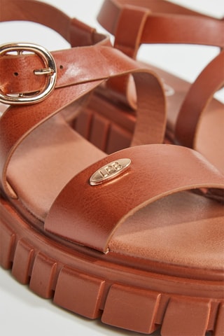 Sandali con tacco Nina - Cammello