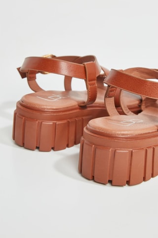 Sandali con tacco Nina - Cammello