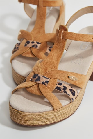 Sandali con tacco Lilou - Cammello